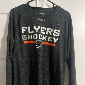 Dark Grey Reebok Long Sleeve Flyers Shirt